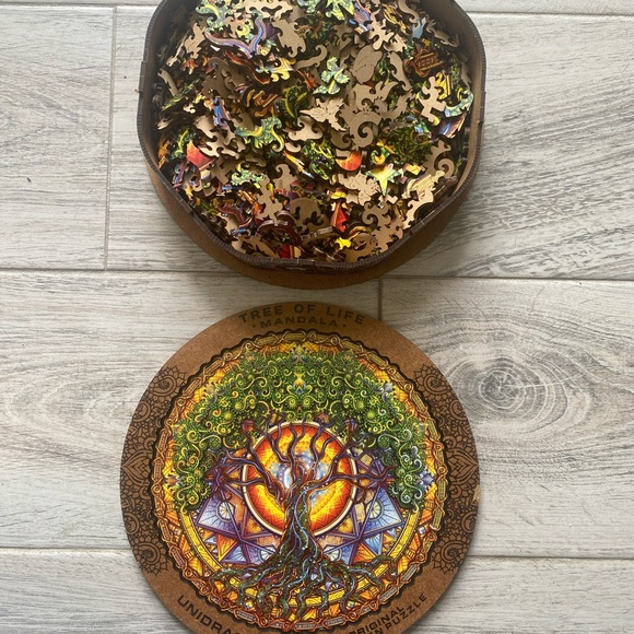 Other - Unidragon Tree of Life Mandala Wooden Puzzle: Royal Size, 700 Pieces